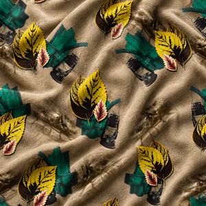 Tela de Gamuza Jacquard Estampada 100% Poliéster, Diseño Floral, Elástica, Peso Medio 100GSM, para Juego de Sábanas, Uso Doméstico y Hotelero - Product Image 2