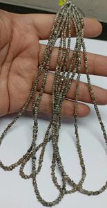 Perles de diamant brut de couleur gris naturel, non taillées, taille 3 mm à 4 mm, pépites de cristal brutes, perles de pierres précieuses en vrac pour la fabrication de bijoux - Product Image 2