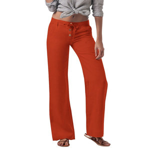 Women's Black <b>Straight</b> <b>Leg</b> Woven <b>Cargo</b> Pants High Waist Zipper Fly Casual Full Length Solid Color Regular Fit Breathable Pants - Product Image 3