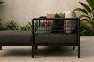 Sofá Moderno para Exteriores con Estructura de Aluminio, Cama de Patio Acolchada, Asientos para Jardín - Product Image 3