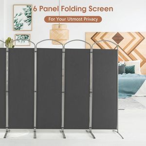 Divisorio Pieghevole Moderno Autoportante in Acciaio e Tessuto da 6 Piedi per Esterni e Arredamento Casa - Product Image 5