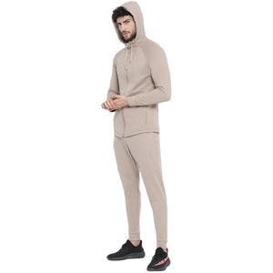 Ensemble de survêtement d'hiver 2 pièces pour hommes en mélange polyester/coton, coupe-vent, anti-transpiration, respirant, avec logo imprimé sur le devant - Product Image 1
