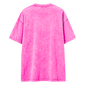 <b>Mens</b> <b>Pink</b> Garment Dyed Breathable Washed Short Sleeve Crew Neck Casual Cotton Graphic Tee Streetwear Loose Fit Vintage Style - Product Image 2
