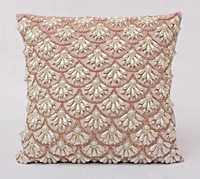 Housse de coussin perlée faite main de luxe abordable avec broderie florale personnalisable pour canapé, fauteuil, lit, décoration maison et hôtel 100% coton