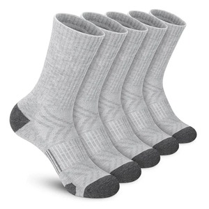 <b>Men's</b> Thick Crew Socks Spandex Anti-Slip Knitted Winter <b>Thermal</b> Solid Gray - Product Image 3