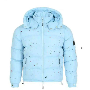 Veste matelassée coupe-vent écologique pour homme - Légère, résistante à l'eau, avec fermeture éclair et logo frontal pour l'hiver - Product Image 1
