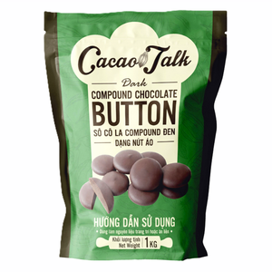 Chocolat noir composé en gros, boutons de chocolat noir, cacao 1KG, pour boulangerie, biscuits, gâteaux, HALAL, OEM/ODM, expédition mondiale - Product Image 1