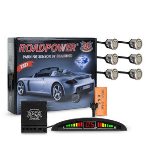 เซ็นเซอร์จอดรถ Roadpower Diamond 6 จุด พร้อมจอแสดงผล LED ระยะ 0.3–1.5 ม. แรงดันไฟฟ้า DC 10–14.7V พร้อมเสียงเตือนเพื่อความปลอดภัย - Product Image 1