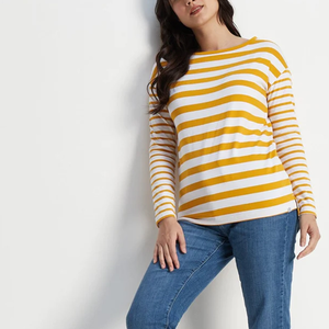 Women Long Sleeve T Shirt Ribbed Knit Slim Fit Stretchy Top Casual Fashion Basic Tee Custom Logo Clothing with custom size - Product Image 4