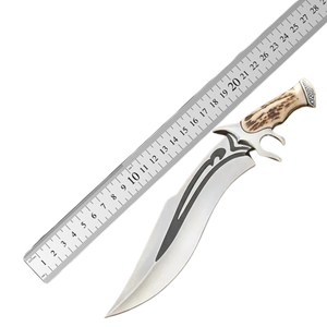 A&M Enterprises Stainless Steel Straight Edge Drop Point Fixed Blade <b>Bone</b> <b>Handle</b> Professional Survival Hunting Bowie <b>Knife</b> - Product Image 2
