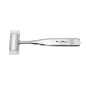 Surgical Mallet Implant Surgical <b>Hammer</b> Capped Ends Ergonomic 6.5 Inch Handle Autoclavable Medical Grade Bone - Product Image 2