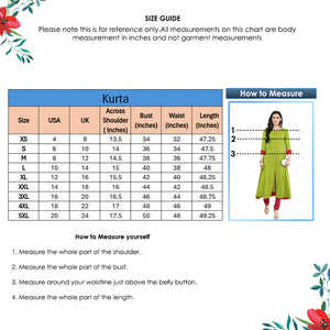 Womens Green Cotton Slub Mirror Work Anarkali Kurta With Round Neck <b>Three</b> Fourth Sleeves Crafted For Global Ethnic Casual Wear - Product Image 3