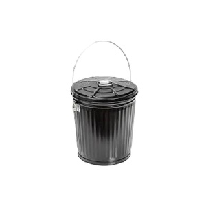 Panier à bois de chauffage très vendu en fer avec revêtement en poudre galvanisé noir, seau à charbon avec poignée, taille, forme et couleur personnalisables - Product Image 2