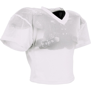 V-Neck <b>Mesh</b> <b>Short</b> Sleeve Football Jersey Breathable Men's Adult Regular Fit Solid White Sport Apparel - Product Image 1