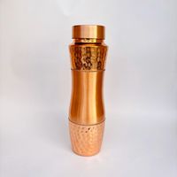 Ensemble de bouteilles d'eau en cuivre martelé, collection de vaisselle ayurvédique pure pour le bien-être quotidien et la maison, très demandé