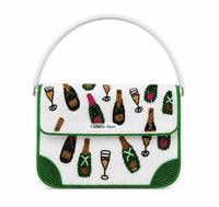 Sac à main de luxe Fashion Mart avec fermeture magnétique, orné de perles, doublure en coton, bandoulière chaîne pour femme, idéal comme cadeau de Noël ou de fêtes