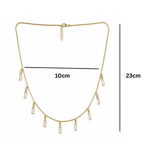 Collar con colgante de cristal para mujer, elegante y moderno, con cadena, N006W - Product Image 4