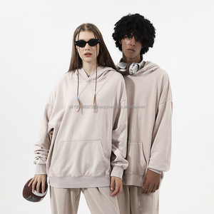 Sweat-shirt à capuche lourd lavé, vintage, pour homme, en molleton français lourd, sweats à capuche et sweat-shirts lavés pour homme - Product Image 6