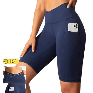 Shorts de yoga taille haute pour femmes, personnalisables, à compression, pour la mise en valeur de votre marque - Product Image 1