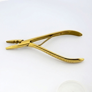Alicate Curvo de Dos Orificios para Abrir y Cerrar Anillas de Extensiones de Cabello, Herramienta de Micro Anillas de Acero Inoxidable con Mecanismo de Resorte para Extensiones de Cabello - Product Image 1