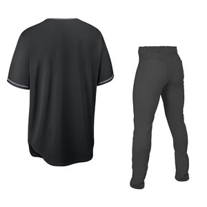 Kit uniforme de baseball personnalisé à blocs de couleur unie pour homme, manches courtes, en polyester imprimé par sublimation, anti-humidité - Product Image 5