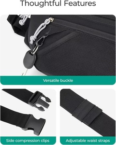 Sac de poitrine sport léger et décontracté à sangle réglable, sac de sport portable avec doublure en polyester, pochette pour téléphone pour la randonnée en plein air - Product Image 4