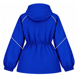 Chaqueta Impermeable Azul con Capucha para Mujer de la Hermandad Zeta Phi Beta, Cortavientos con Cierre Completo, Cintura Ajustable con Cordón, Chaqueta Anorak para Exteriores - Product Image 4