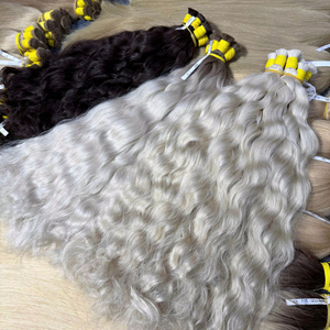 Prix d'usine Cheveux humains naturels en vrac couleur platine 100% extensions de cheveux humains vietnamiens de haute qualité ondulation naturelle - Product Image 1