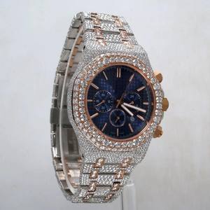 Reloj Cronógrafo de Acero Inoxidable con Movimiento Automático, Edición Limitada de Lujo, Estilo Hip Hop, con Moissanita - Product Image 2