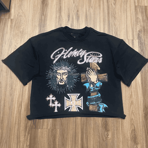 Camiseta de Algodón con Estampado Digital Personalizado Captens 2024, Estilo Urbano Americano, para Entrenamiento de Fútbol, Corte Holgado para Hombre - Product Image 6