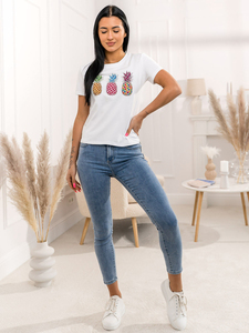 T-shirt décontracté personnalisable de qualité supérieure pour femme, col rond, 100 % coton, imprimé numérique, coupe ajustée, manches courtes, grande taille, respirant - Product Image 2