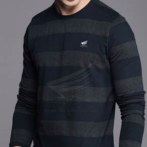 Chemise à manches longues décontractée respirante de qualité supérieure, couleur personnalisée, col rond, 100% coton, disponible en toutes tailles - Product Image 4