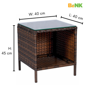 ชุดเฟอร์นิเจอร์หวายโพลี3ชิ้นชุดเฟอร์นิเจอร์กลางแจ้งลายสวน benk ทันสมัยสำหรับลานภายในโรงแรมอพาร์ทเม้น - Product Image 4