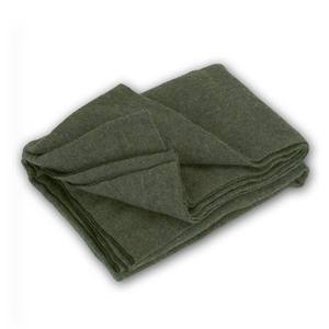 Manta de camping para exteriores 80% lana 100% lana, diseño sólido, para bushcraft, invierno, con costuras de color en contraste, tejida, ligera, lavable a máquina. - Product Image 1