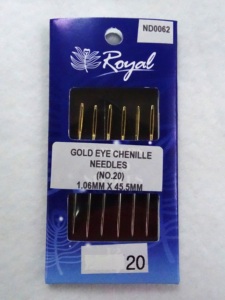 ND0062 6cs Gold Eye Chenille Needles | Royal Gold Eye Chenille Needles Size 18 20 22 24 <b>Sewing</b> Needle <b>Set</b> - Product Image 6