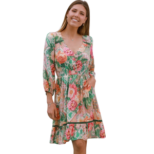 Vestido Mini Floral para Mujer, Vestido Casual de Verano con Volantes - Product Image 3