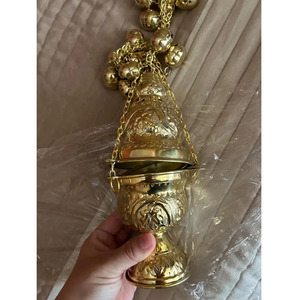 Vintage New Design Pure Brass <b>Incense</b> Burner Handcrafted <b>Incense</b> <b>Holder</b> for Meditation and Aromatic Use Wholesale From India - Product Image 3