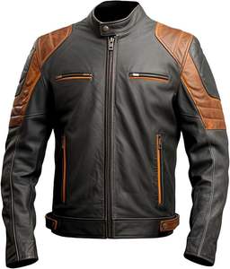 Chaqueta de cuero para hombre de diseño personalizado a la moda, fabricada en Pakistán, producto de alta calidad, chaqueta de cuero para hombres y motociclistas, chaqueta de invierno. - Product Image 1