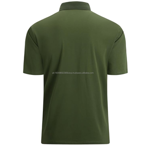 Chemises polo en coton pour hommes 2025, col en V, manches courtes, chemises décontractées pour hommes - Product Image 3