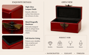 Luxury Maroon Color <b>Mirror</b> Glass Decorative Storage Box Fly Knob Premium Jewelry Vanity Organizer <b>Boxes</b> Home Decor Lacquer - Product Image 3