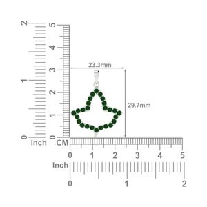 Collier en argent sterling avec pendentif feuille en cristal vert, bijou élégant pour femme, accessoire de mode, cadeau, à porter au quotidien, pièce maîtresse - Product Image 3