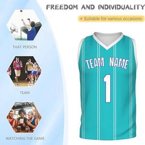 Camisetas de Baloncesto Personalizadas Premium para Adolescentes, Reversibles, 100% Poliéster, Corte Ajustado, Cuello en V, Transpirables, sin Mangas, para Equipos - Product Image 4