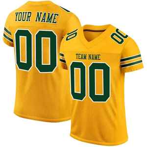 Maillot de football américain personnalisé avec impression par sublimation, design brodé, coupe courte en mesh, tendance streetwear, pour équipe nationale - Product Image 1