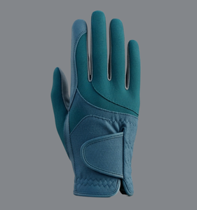 Gant de golf personnalisé en microfibre pour main gauche, antidérapant, avec fermeture auto-agrippante, unisexe, design bleu et marine, vente en gros - Product Image 3