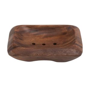 Organics Natural Handmade Wooden Soap Dish Holder with Water Draining Tray Portable Bath Case Bathroom <b>Accessories</b> - Product Image 1