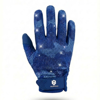 Guantes de Receptor de Fútbol Americano para Hombre con Más de 1000 Pedrerías, Palma Ultraadherente, Cierre de Gancho y Bucle, Opciones de Color Personalizadas