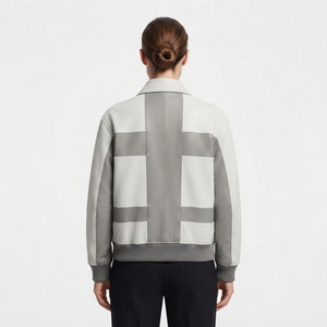 Chaqueta Bomber de Cuero para Mujer, Chaqueta Bomber de Cuero Genuino, Chaqueta Bomber de Cuero con Botones - Product Image 2