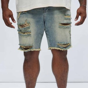 Top Quality Breathable <b>Men's</b> Denim <b>Short</b> Pants <b>Men</b> <b>Jeans</b> <b>Shorts</b> Lightweight Streetwear Custom Design & Logo Accepted Low MOQ - Product Image 3