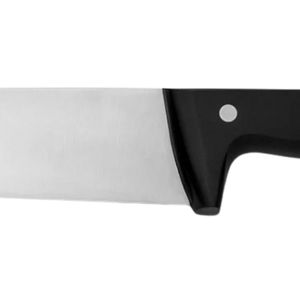 Couteaux de boucher noirs à triple rivet avec lame large courbée argentée et protège-doigts ergonomique pour la découpe et la préparation de la viande - Product Image 4