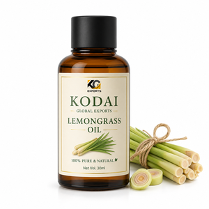 Huile Essentielle de Citronnelle du Tamil Nadu 100% Pure et Naturelle de Qualité Supérieure, Distillée à la Vapeur, pour Aromathérapie et Soin du Visage, par Kodai Global Export - Product Image 1